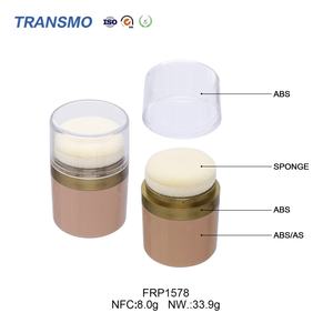 Vente en gros de pots en plastique vides de 8 g pour cosmétiques, poudre pour la ligne des cheveux, poudre libre, avec une houppette - Product Image 3