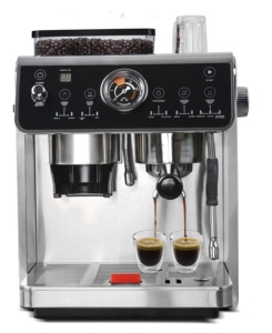 Cafetière expresso italienne rétro de 19 bars avec moulin à grains Système d'infusion semi-automatique pour la cuisine à domicile - Product Image 6