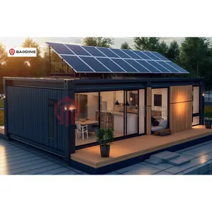 Zonne-Energie Nieuwe Levende Stijl Orkaan Proof Casas Prefabricadas Flat Pack Geprefabriceerde 3 Slaapkamer Modulaire Containerhuis Huizen