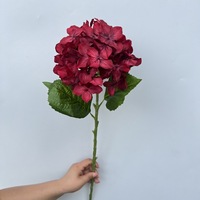 Fleur artificielle en soie d'hortensia, 72 pétales, fausses hortensias pour décoration florale de plafond de salle de mariage, allée fleurie