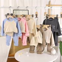 Ensemble haut et pantalon à manches longues en polaire polyester pour enfants avec logo personnalisable