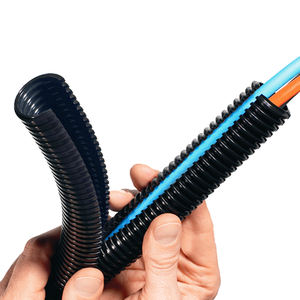 Tubo di protezione cavo divisibile in Nylon nero condotto corrugato per isolamento cavi di protezione - Product Image 5