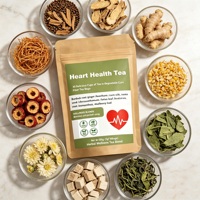 Thé aux herbes pour le bien-être cardiaque, 30 tasses, soutien botanique naturel