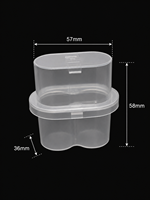 Boîtes en plastique PP transparentes étanches à 2 compartiments pour flacons de peptides cosmétiques de 10 ml, support pour 2 flacons de 10 ml, vente en gros