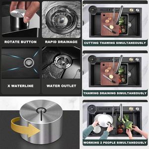 Tecnologia a nido d'ape fattoria Raindance cascata lavello da <span class=keywords><strong>cucina</strong></span> con tazza lavello <span class=keywords><strong>cucina</strong></span> con porta coltelli - Product Image 3