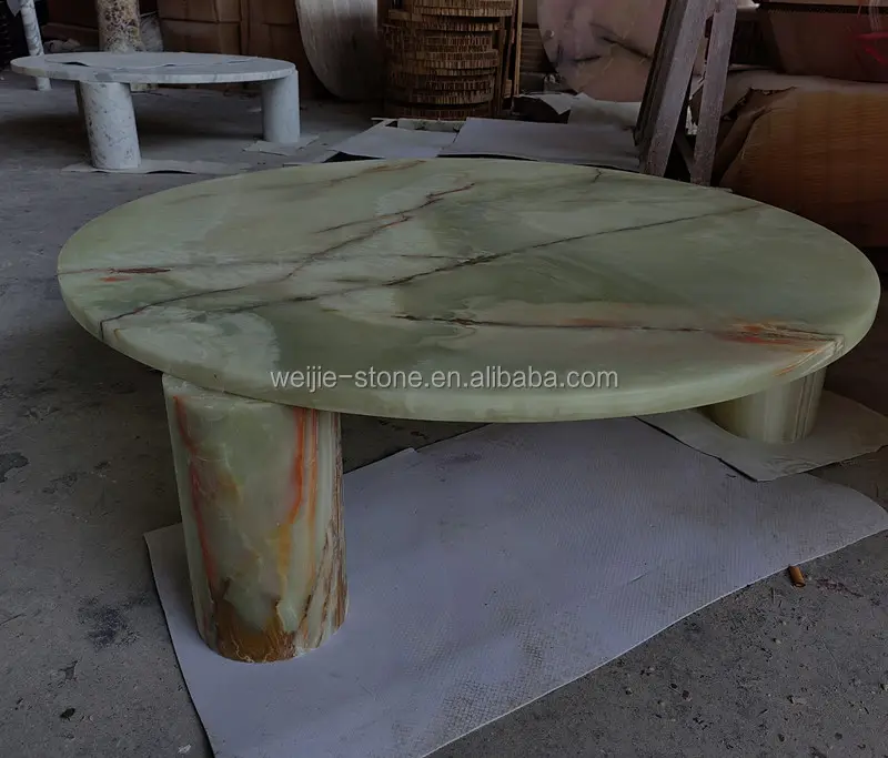 Woonkamer Tafel Groen Onyx Natuursteen Tafel Meubels Gepolijst Italiaanse Moderne Meubels Salontafel