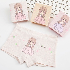 Calzoncillos de algodón de Color para niña de 4 piezas, calzoncillos bóxer de algodón transpirable de dibujos animados para niña, pantalones bóxer para niña - Product Image 3