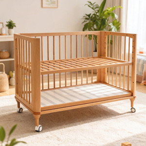 <span class=keywords><strong>Cuna</strong></span> de Madera Multifuncional Montessori con Tablero de Dibujo, Almacenamiento de Haya, Cama <span class=keywords><strong>para</strong></span> Bebés Recién Nacidos - Product Image 4