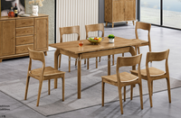 Chaise de salle à manger en bois courbé avec table, mobilier de salle à manger turc en bois de frêne massif pour 6, 8 ou 10 personnes, pour la maison ou l'appartement
