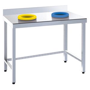 EURAST 101062RM Mesa de Reciclaje 2 Anillos Desbarace 1200x600x850mm Producto - Product Image 1