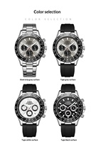 Jam Tangan Pria Modis  Mewah Klasik Quartz Timer  Penunjuk Waktu Lampu Malam  Jam Tangan Sport Tahan Air Bahan Baja