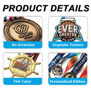 Medaglia in Metallo per Partecipazione a Fun Run con Testo 3D in Rilievo e Nome Personalizzato dell'Evento per Maratona Infinity Bambini - Product Image 5