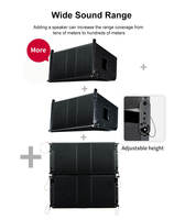 Système de Haut-Parleurs Line Array Professionnel Personnalisé, Conception Passive Active avec Flight Case pour Scène de Concert, Prix Fabricant