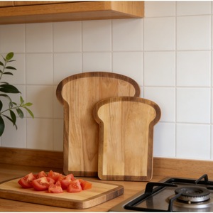 Tabla de cortar de madera de caucho extra grande antideslizante para uso doméstico - Product Image 4