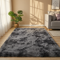 Tapis rectangulaire moderne en polyester peluche bleu étoile de mer, fabriqué à la machine, avec envers antidérapant en PVC, pour usage domestique et commercial