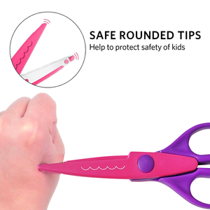 <span class=keywords><strong>Forbici</strong></span> di Sicurezza <span class=keywords><strong>per</strong></span> <span class=keywords><strong>Bambini</strong></span> Foska di Alta Qualità, Set da Tre Pezzi con Bordatura in Pizzo <span class=keywords><strong>per</strong></span> Artigianato e Taglio Carta - Product Image 4