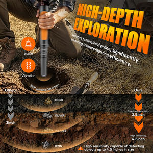 Hazine avcılık ve madencilik için mükemmel LED ekran ve IP68 su geçirmez derece ile yüksek hassasiyetli el <span class=keywords><strong>Metal</strong></span> dedektörü - Product Image 5