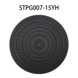 2025 High Grade Classic Round <b>Leather</b> Table Mat PVC Kitchen Wedding Mat PU <b>Placemat</b> Classic Style - Product Image 2