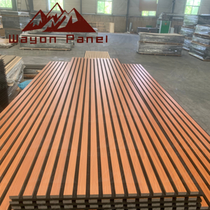 Wayon diseño moderno semicubierto WPC fibra de densidad media insonorizado impermeable panel de sonido acústico pared - Product Image 1