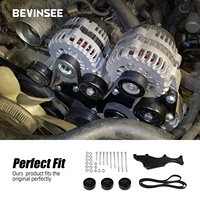 Kit de support d'alternateur triple BEVINSEE Vortec V8 pour moteurs LS, amélioré pour LS Chevy pour GM 4.8L 5.3L 6.0L 6.2L 2000-2011 2012 2013
