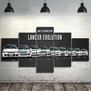 Modular Artwork Modern 5 Pieces Car Pictures Unique Poster Home Goods Canvas Painting Posters Wall Art