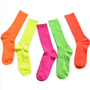 LEO <strong>Socks</strong> Factory Custom Fashion Teen Girl Tube Cotton Colorful <strong>Neon</strong> <strong>Socks</strong> - Product Image 1