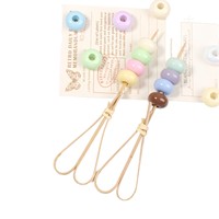 Perles acryliques en forme de haricot de 14 mm, couleur crème, perles intercalaires pour la fabrication de bijoux DIY, accessoires pour chaîne de téléphone, bracelet, porte-clés