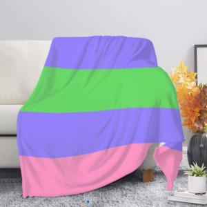 Transgenre (conception de Lindsay) couverture LGBT cadeaux <span class=keywords><strong>lesbienne</strong></span> Gay Pride décor coloré personnalisé doux flanelle lit canapé couvertures - Product Image 4