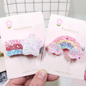 Nouveaux enfants paillettes arc-en-ciel pinces à cheveux cheveux météore accessoires de cheveux paillettes épingles à cheveux pour les filles en gros enfants bijoux - Product Image 3