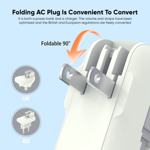 VIDVIE 10000mAh Alta capacidad Portátil Desmontable Plegable Enchufe Bancos de energía recargables con salida de CA - Product Image 3