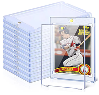 Étui de protection magnétique à une touche avec protection UV pour cartes à collectionner Pokémon et cartes sportives, capacité 35 cartes