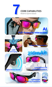 Lunettes de sport intelligentes S100 AI : Conversation multilingue, Enregistrement AI, Traduction audio-vidéo pour réunions d'affaires et voyages - Product Image 2