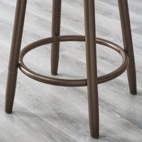 Tabourets de bar bruns tabouret de comptoir de cuisine pivotant tabouret de bar rond dos nu industriel avec coussin chaise de bar ronde avec pieds en métal
