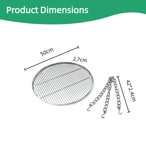 Support de <span class=keywords><strong>barbecue</strong></span> multifonctionnel DaS avec trépied, chaîne de suspension, grille pour feu de camp, accessoires de <span class=keywords><strong>barbecue</strong></span> en maille, grilles de <span class=keywords><strong>barbecue</strong></span> - Product Image 4