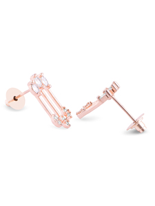 Conjuntos de joyas de diamantes africanos de alta calidad, collar y pendientes de circón chapado en oro rosa para compromiso, boda y fiesta - Product Image 4