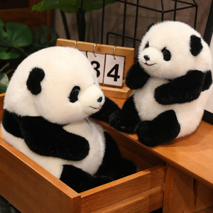 HECION 新しいリアルなパンダのぬいぐるみ、抱き心地の良いクマの枕、特大サイズの柔らかいぬいぐるみ、子供と親子へのプレゼント - Product Image 4