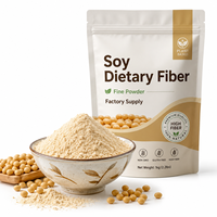 Poudre de fibres alimentaires de soja LongBio, qualité alimentaire, 65 % min, 80-100 mesh, haute absorption d'eau, pour viande, boulangerie, ketchup, aliments à base de plantes