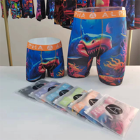 Vente en gros de sous-vêtements sans couture pour hommes, boxers longs pour hommes, polyester, sous-vêtements longs à séchage rapide, boxers de sport