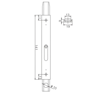 Boulon de <span class=keywords><strong>porte</strong></span> <span class=keywords><strong>coulissante</strong></span> de sécurité accessoires de quincaillerie de <span class=keywords><strong>porte</strong></span> et fenêtre boulon affleurant en aluminium - Product Image 2