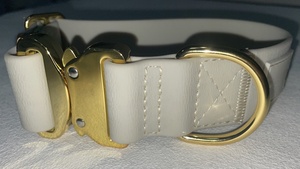 Bajo MOQ Color personalizado <span class=keywords><strong>TPU</strong></span> Collar de perro impermeable Durable Liberación rápida Hebilla de metal Collar de perro táctico y correa - Product Image 3