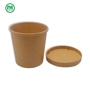Emballage à <span class=keywords><strong>emporter</strong></span> en papier Kraft, Logo personnalisé 16oz 26oz 32oz, tasse à <span class=keywords><strong>soupe</strong></span>, pour pâtes de riz, pièces - Product Image 2