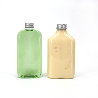 Bouteille de boisson de 300ml 500ml avec bouchon à vis en aluminium bouteille à boire peut imprimer son propre logo bouteille de jus de boissons en plastique PET transparent