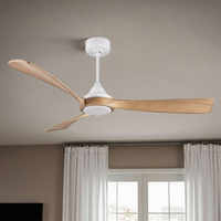 Ventilateur de plafond en bois avec télécommande lumineuse Caractéristiques de la décoration intérieure Conception de type chair