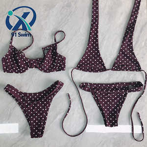 2023 Swimwear Manufacture Mature Women Swimwear Recycled Polyester Eco Friendly <strong>Swimsuit</strong> Sexy <strong>Bikini</strong> Set Custom - Product Image 3