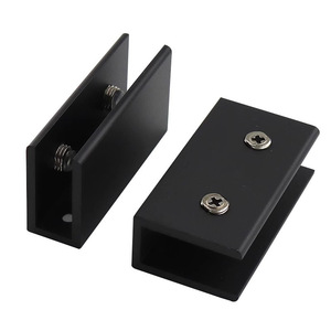 Clips de fixation en alliage d'aluminium en forme de U pour étagères en verre, attaches et boucles pour cloisons de salle de bain - Product Image 1