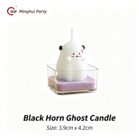 Niedliche 3D Halloween-Figurenkerzen Geist Kürbis Totenkopf Mumien-Form Kleine Dekorative Kerzen für Halloween-Party Tischdekoration