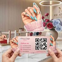 Cartes d'instructions personnalisées de luxe pour emballages d'ongles, cartes de remerciement imprimées pour ongles avec enveloppe pour entreprises de manucure