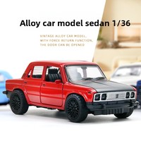 Coche de Juguete de Metal Fundido a Presión, Modelo Retro Vintage Lada Niva Todoterreno a Escala 1/36, con 3 Puertas Abribles, Modelo YZ, para Mayores de 3 Años