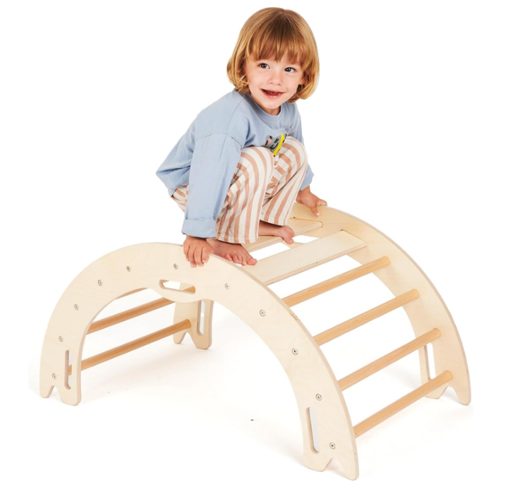 Planche D'Équilibre Bascule Pour Enfant – PP 53x25 Cm – Antidérapant – Sensoriel – Garçons Et Filles – Dès 2 Ans – 25 Kg