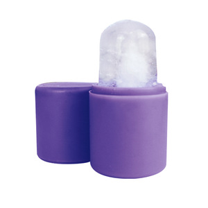 カスタムロゴ入りシリコン製フェイスアイスローラー 再利用可能なアイスキューブカップ フェイスアイスボールマッサージャー - Product Image 1